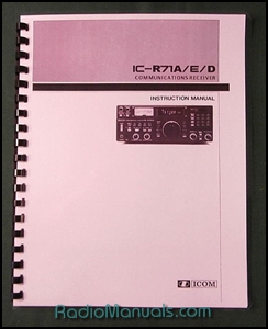 Icom IC-R71A Instruction manual Icom IC-R71A Instruction manual